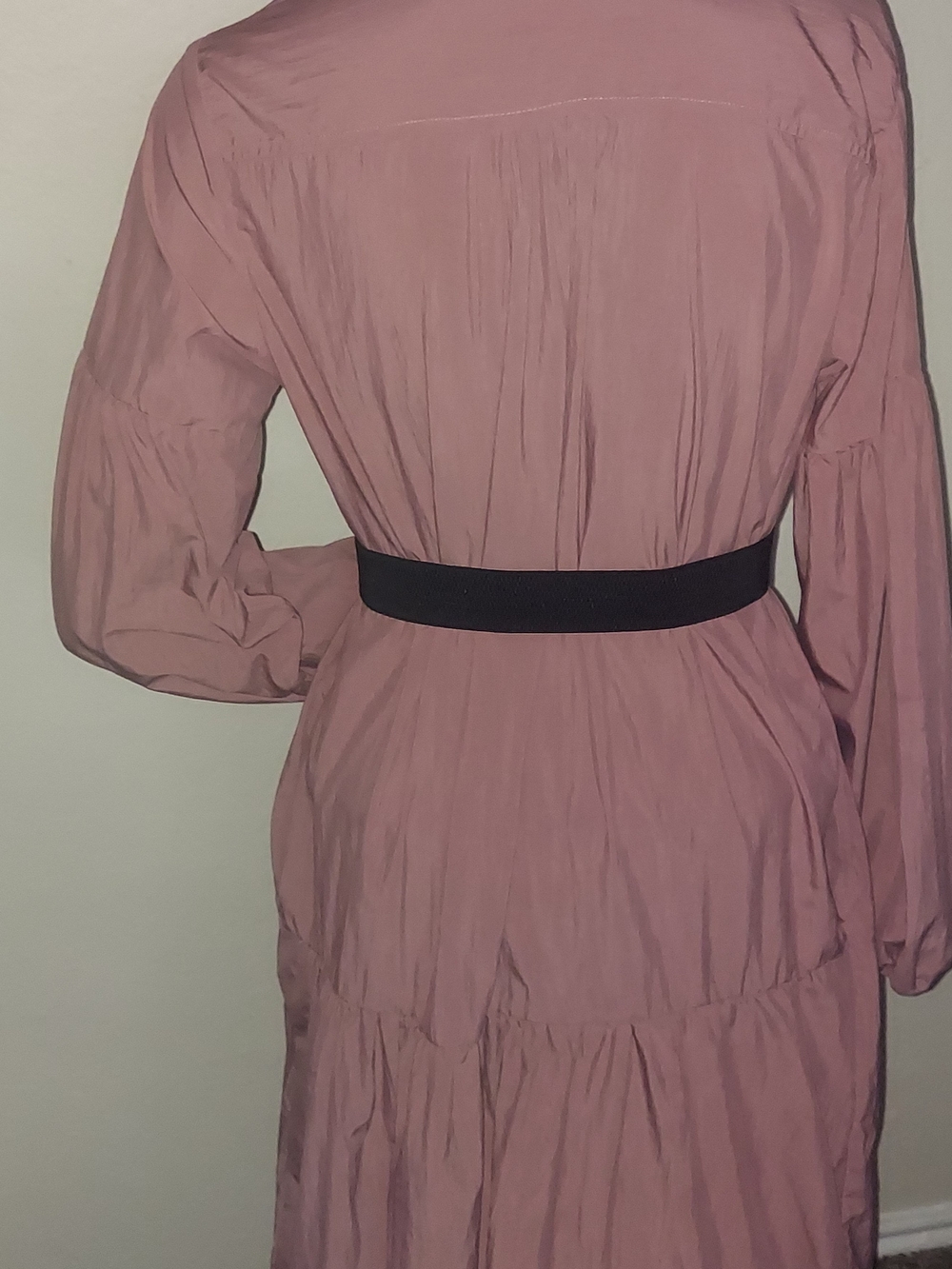 Anthropologie Dusty Rose Button-Front Midi Dress - Picture 8 of 10
